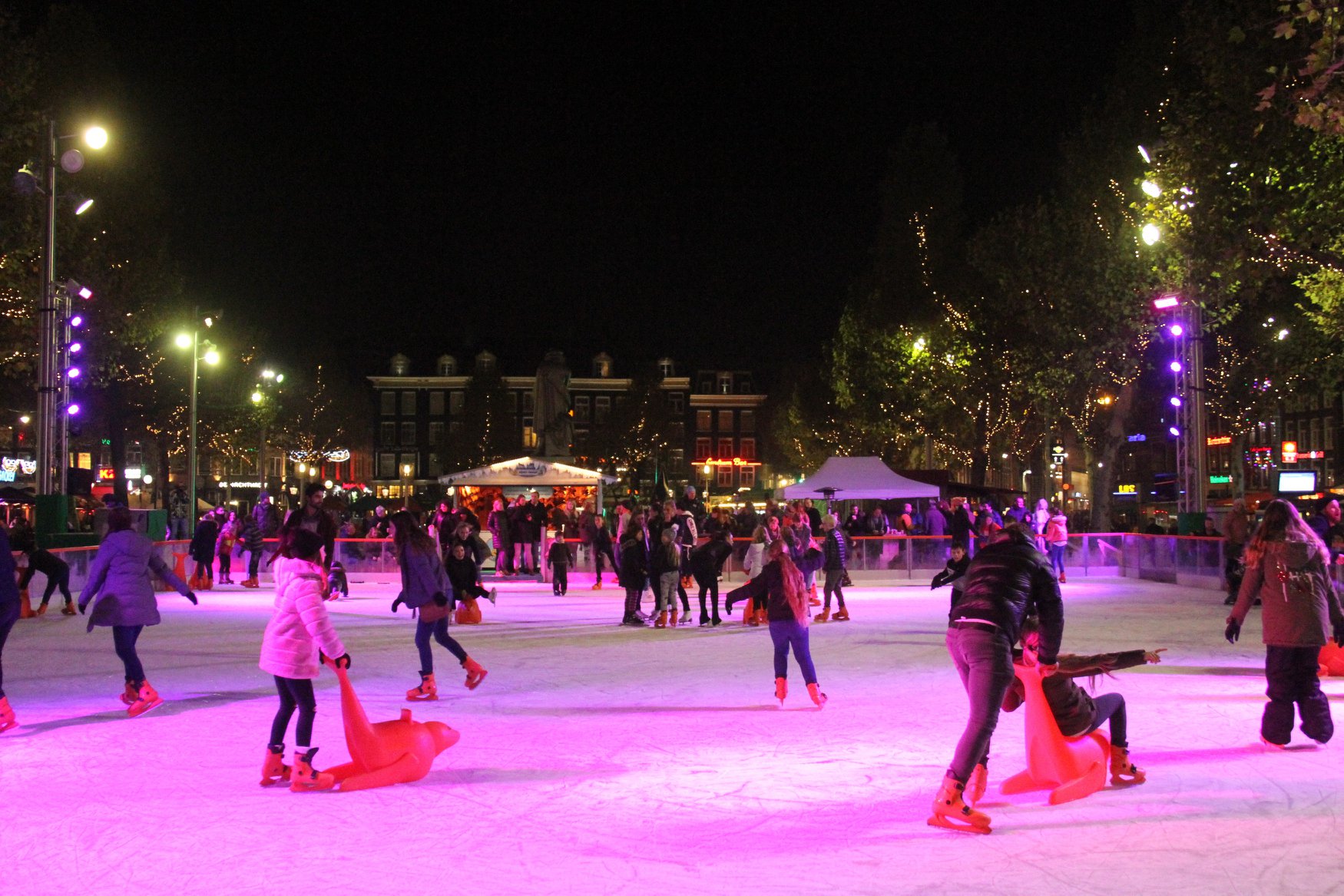 Ice rink Rembrandtplein Amsterdam